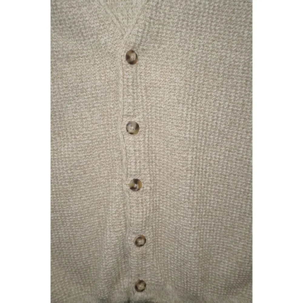Eddie Bauer USA Made 100% Cotton Knit Sweater Vest Men’s XL Beige Vintage - Picture 3 of 8